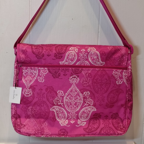 NWT Vera Bradley Messenger Bag in Stamped Paisley - Picture 2 of 8